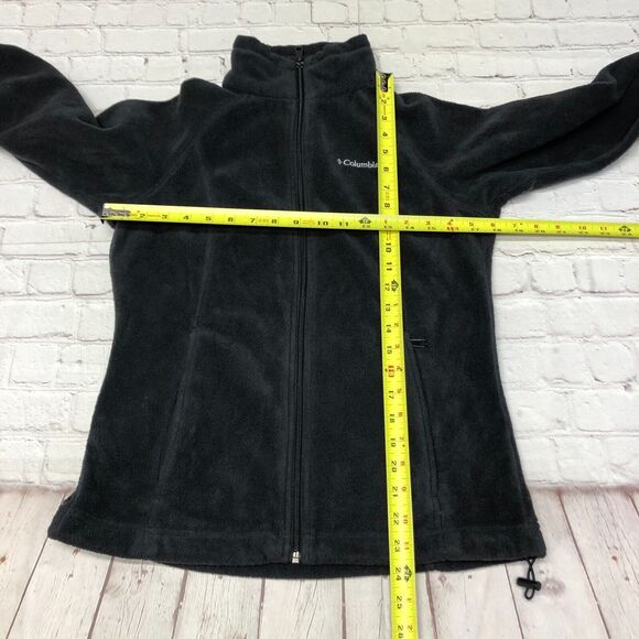 Columbia Women Full Zip Fleece Polyester Sweatshirt Size Small Black B289 -27 - Picture 2 of 14